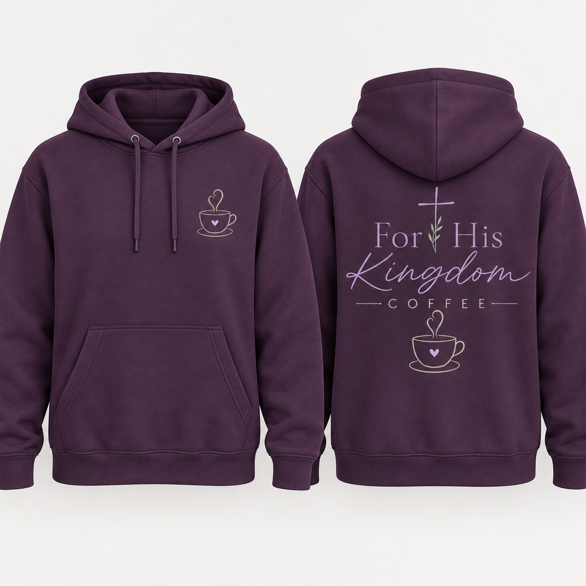 For His Kingdom Coffee Hooded Sweatshirt